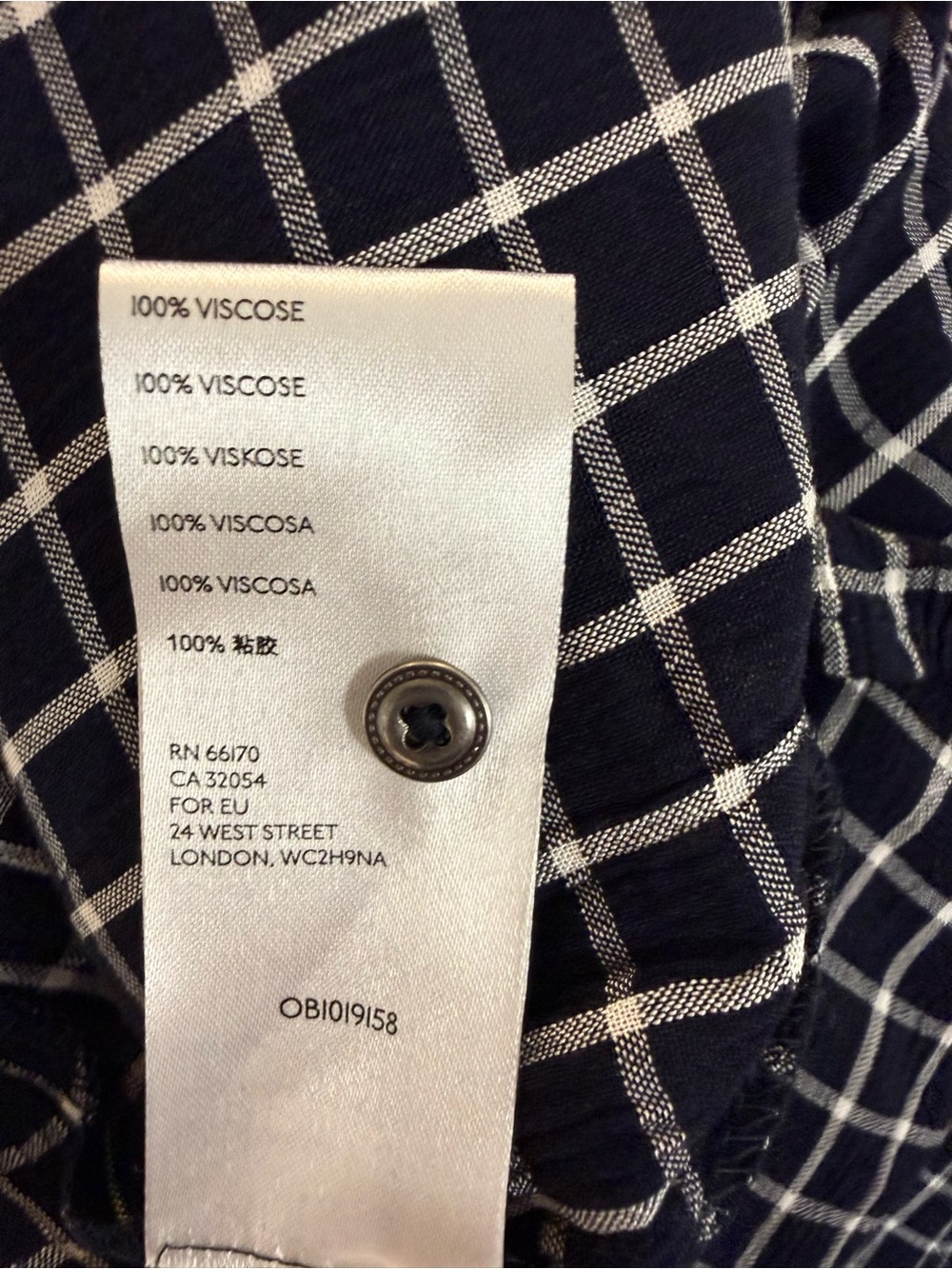 Maeve Anthropologie Sara Smocked Shirtdress Navy Plaid XL - Picture 6 of 6